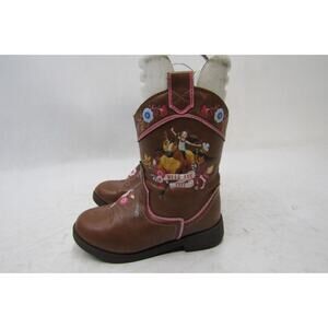 Spirit Dreamworks Wild and Free Toddler Size 7 Brown Zip Cowboy Boots
